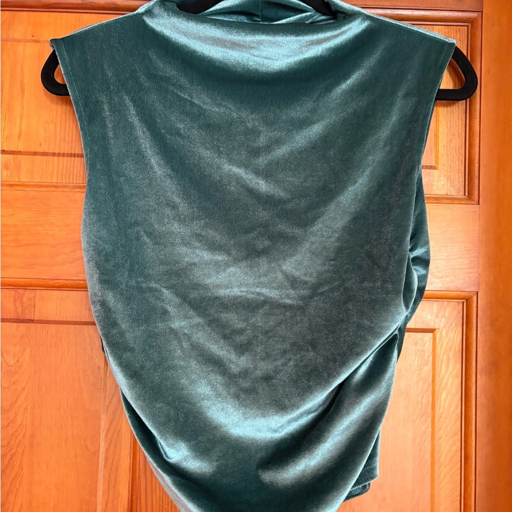 A New Day Teal Velvet Blouse